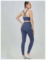 Sujetador y body de yoga, conjunto deportivo de gimnasio de yoga de 2 piezas para correr, ropa deportiva para mujer - details 13
