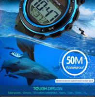 Reloj de Pulsera Deportivo al Aire Libre SKMEI para Hombres Correa de PU Solar Cronógrafo Alarma 5Bar Impermeable Digital Reloj Hombre 1096 con Material de Banda de Cuero Vegetal - details 10