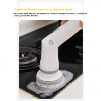 Cepillo de limpieza doméstico motorizado sin cable mango largo cepillo de limpieza telescópico sin dobleces fregona giratoria automática - details 8