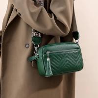 Bolso de Mano de Cuero Genuino para Mujer Color Sólido con Borlas Bolso de Hombro de Cuero de Vaca - details 26