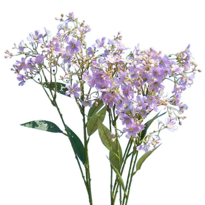 Flor lila Daphne Artificial Retro, simulación grande realista de ramas Daphne, flor falsa elegante hecha a mano - 1