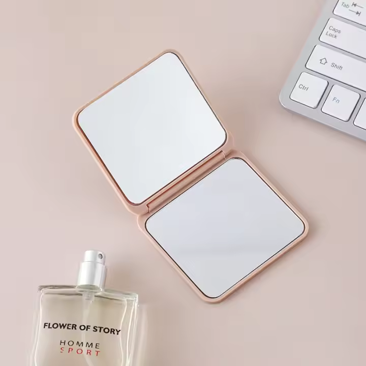 Espejo de Maquillaje Pequeño y Portátil Doble Cara Colores Múltiples Regalo Perfecto para Niñas - 1