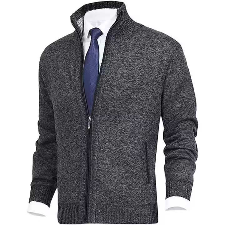 Cardigan de Punto para Hombres Cómodo, Grueso, Manga Larga, Estilo Casual, Abrigo de Invierno - 1