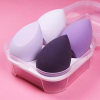 Juego de 4 esponjas Blender Beauty Egg Cosmetic Puff Foundation y accesorios de maquillaje en polvo para mujeres - details 6