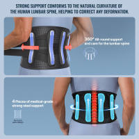 Soporte Lumbar de grado médico para el dolor de espalda baja para hombres y mujeres, alivio del dolor de espalda baja para el trabajo - details 4