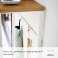 Mesa consola Tower acero/madera blanco 60 x 18,5 x 80,5 cm - details 2