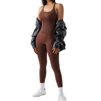 Mono ajustado para mujer, mono deportivo informal para todas las estaciones, ropa deportiva ajustada sin mangas, mono todo en uno, ropa para mujer - details 29