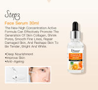 Disaar-Juego de cuidado Facial con vitamina C, limpiador Facial que desvanece las ojeras, crema para ojos, esencia para aclarar las manchas, cuidado VC - details 9