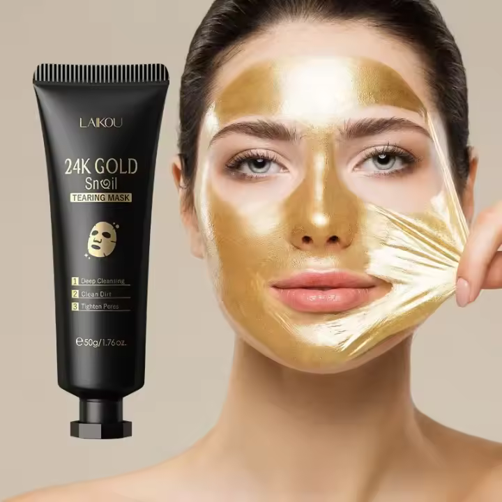 LAIKOU Gold Snail Collagen Peel Off Tearing Mask Limpieza profunda Elimina puntos negros Cuidado facial 50g - 1
