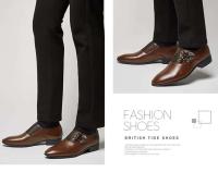 Zapatos Sapatos Para Hombres Nuevos Productos De Negocios Zapatos De Vestir De Cuero Negro Para Hombres Estilo Italiano - details 3