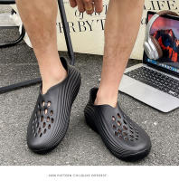 Zapatillas deportivas al aire libre material EVA suela gruesa aumentando la marea verano playa baotou agujero zapatos nuevos hombres y mujeres - details 14