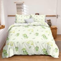 Juego de Ropa de Cama con Diseño de Ranas y Toad de Dibujos Animados a Lápiz Verde Tamaño King Queen Polyester Ideal para Niños y Adultos - details 5