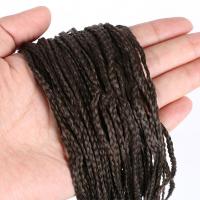24 hebras/lote de extensiones de cabello con trenzas Zizi senegalesas largas, trenzas en caja de color marrón, pelo trenzado de ganchillo sintético gris - details 4