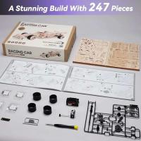 Rompecabezas de Puzzle de Madera 3D de Carrera Kit de Coche Rápido para Adultos - details 4