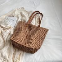 Bolso de Playa de Paja a la Moda Bolso de Viaje con Cierre de Cremallera - details 5