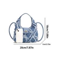 2024 nueva red de nicho roja con el mismo denim dia check moda solo hombro bandolera axila mujer mochila de lujo de gama alta - details 1