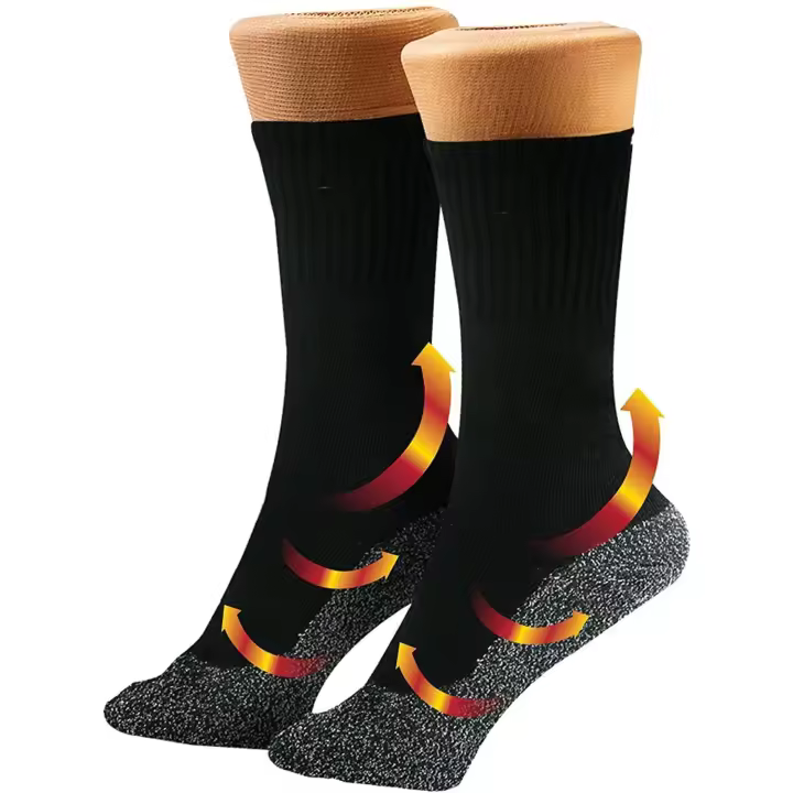 Calcetines supersuaves de fibra aluminizada negra, 35 grados, 3 pares - 1