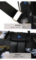 Mochila antirrobo vintage para mujer, bolso de hombro de viaje, mochila negra informal, flores, regalo para madre - details 27