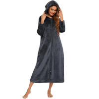 Bata holgada de lana para mujer, ropa de casa cálida - details 23