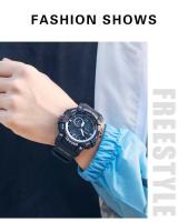 Reloj de pulsera digital LED Smael para hombres con doble tiempo 50m resistente al agua reloj de cuarzo con parada para estudiantes y jóvenes - details 17