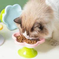 Cuenco de cerámica para gatos con diseño de flores con soporte, cuenco de base alta para mascotas, contenedor alimentador antideslizante de gran capacidad para beber gatos - details 7