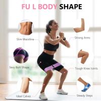 Banderas de Resistencia de Tela Flintronic Set de 3, Banderas de Entrenamiento de Fuerza Antideslizantes para Cadera y Glúteos Ideal para Mujeres, Hombres, Principiantes, Yoga - details 2