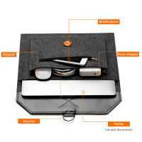 Funda para portátil de 11,6/13/14/15 ", funda de fieltro ultraligera para tableta y portátil, funda con múltiples bolsillos, maletines para Apple Macbook/Asus - details 16