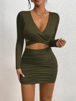 Elegante Vestido de Cintura Ajustada con Tirante de Espalda para Mujer en Otoño-Invierno - details 7