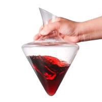 Botella de vidrio con cubo para hielo, vidrio soplado a mano sin plomo, giro y balanceo rápidos, botella de whisky, 1000 ml - details 2
