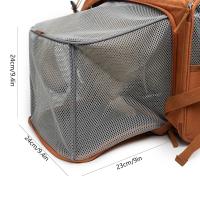 Mochila transportadora duradera para mascotas con cortinas parasol, malla de PVC para gatos y perros de hasta 13 libras, almohadilla extraíble a prueba de arañazos - details 1