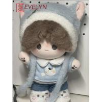 Evelyn-ropa para muñeca de 20cm, gorro de felpa azul, camiseta, pantalones, pantalones cortos, zapatos, traje Genshin Impact, juguete de peluche, ropa de vestir - details 2