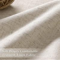 Cortinas de salón con efecto lino, cortina translúcida, decoración moderna para el hogar para dormitorio, comedor y estudio. - details 4