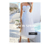 2025 primavera y verano casual color sólido estilo bohemio de vacaciones vestido de tirantes de empalme de cintura alta - details 0
