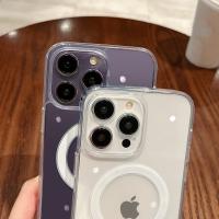 Para Magesafe funda de carga inalámbrica transparente magnética para iPhone 11 12 13 14 15 16 Pro Max Plus Mini X 7 8 cubierta de PC a prueba de golpes - details 7