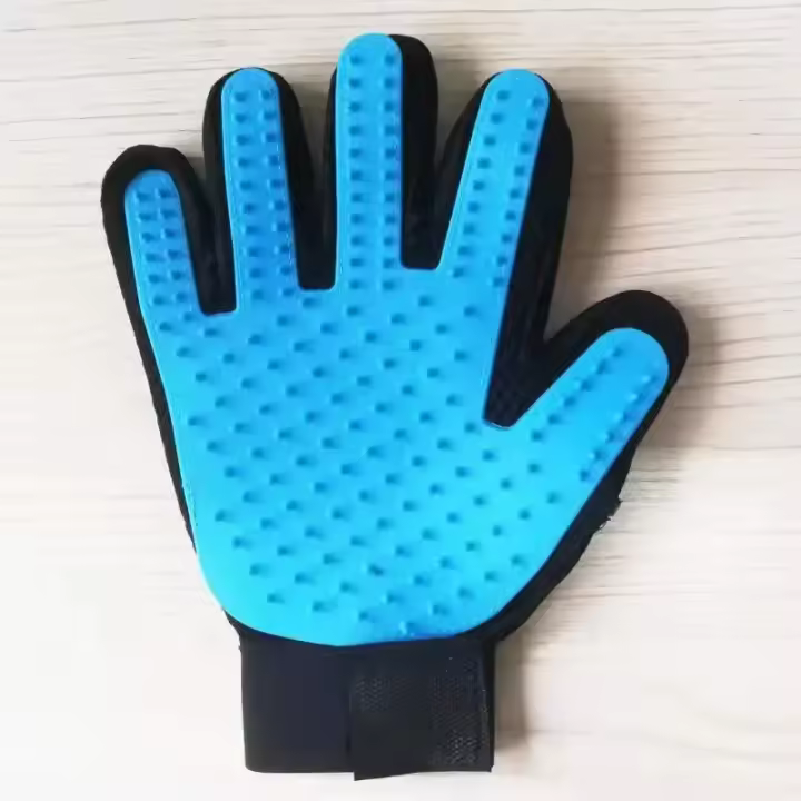 Kit De aseo De mascotas para perros, gatos, piel De conejo, cepillo De aseo De 2 lados, guante De limpieza De baño - 1