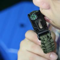Pulsera de Supervivencia de Emergencia 4 en 1 para Hombres Pulsera de Cuerda de Paracord con Silbato, Brújula, Rescate al Aire Libre - details 10