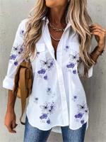 Camisa casual de manga larga de moda para mujer, blusa elegante para mujer - details 6