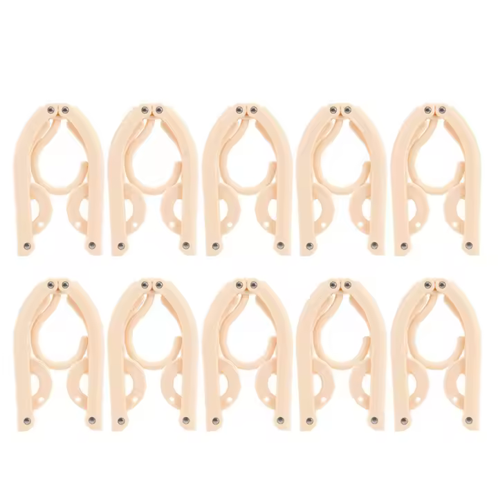 Perchero de Ropa Plegable Multifuncional de Plástico 10pcs Soporte para Ropa Creativo Portátil Ideal para Viajes Ahorro de Espacio Hecho en China - 1