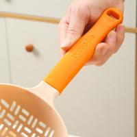 Colador grande de silicona para cocina, utensilios de filtro resistentes a altas temperaturas, mango largo, colador de Pasta, colador de drenaje, cuchara de drenaje - details 7