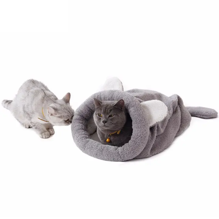 Saco de dormir suave para gato, casa cálida para mascotas, cojín encantador para Perrera de cachorro - 1