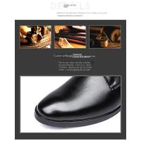Zapatos de cuero de negocios para hombres, zapatos casuales, clásicos, negros, cabeza redonda - details 3