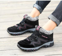 Botas de invierno cálidas de algodón para mujer, zapatos deportivos para exteriores, botas de nieve antideslizantes, botines de nieve antifrío para senderismo para mujer - details 13