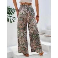 Pantalones de pierna ancha para mujer, cintura alta, elásticos, estéticos, elegantes, elegantes - details 17