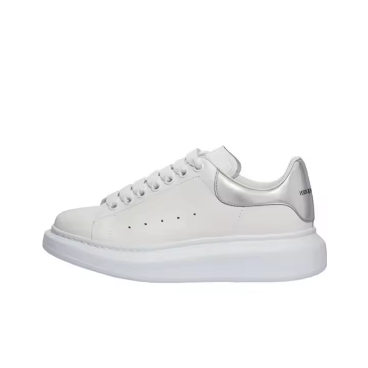 Zapatos blancos pequeños, zapatos de muffin con suela gruesa de piel de vaca, zapatos casuales de tablero para hombres versátiles - 1