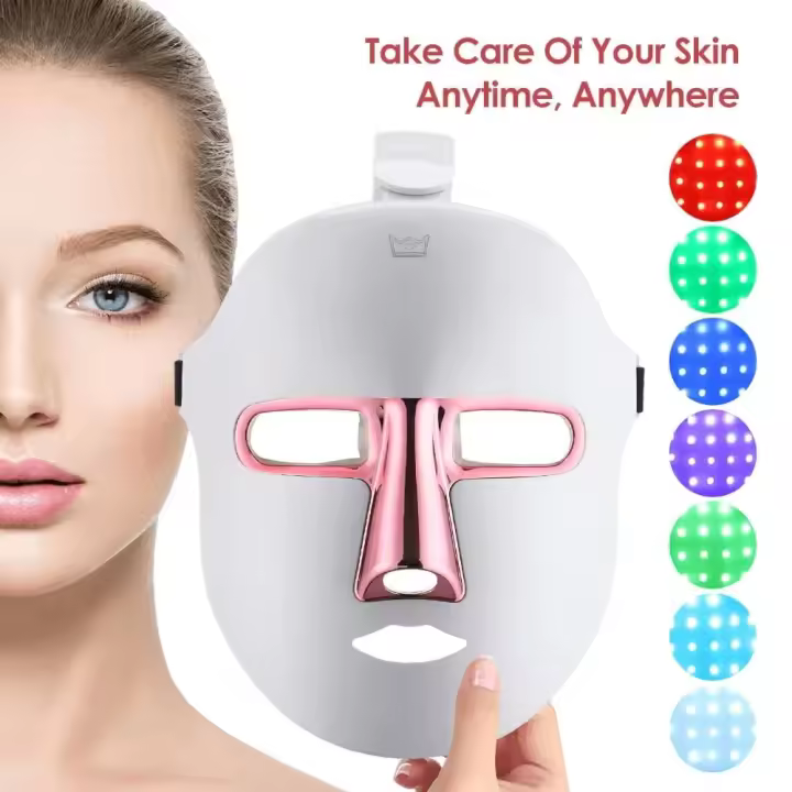 Máscara de Cara LED para Terapia de Belleza 7 Colores para Cuidado de la Piel Anti-Envejecimiento, Eliminación de Arrugas, Acné Herramientas de Cuidado de la Piel de Belleza - 1