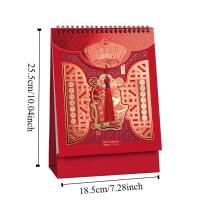 Calendario multifuncional con borlas de serpiente 2025, calendario con rueda de ciervo, calendario de escritorio con fecha, bonito calendario de Año Nuevo, regalos - details 0