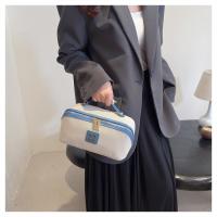 Bolsa con cierre de lona de gran capacidad para cosméticos, estuche organizador de maquillaje portátil para mujer, artículos de tocador de almacenamiento de viaje - details 11