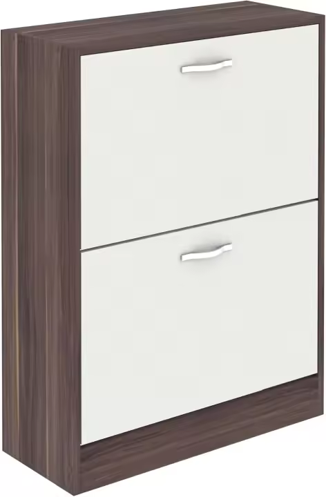 Inicio Descuento Armario Zapatero con 2 cajones para organizar y almacenar Zapatos, de la Marca, Mueble de Madera con cajones, Madera de Nogal - 1