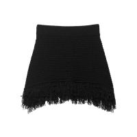 Estilo nueva chaqueta de ropa de mujer falda de punto a cuadros decorada con borlas - details 15