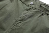 Pantalones Cargo de Algodón 100% para Hombres Cintura Elástica, Múltiples Bolsillos, Estilo Casual Militar - details 11